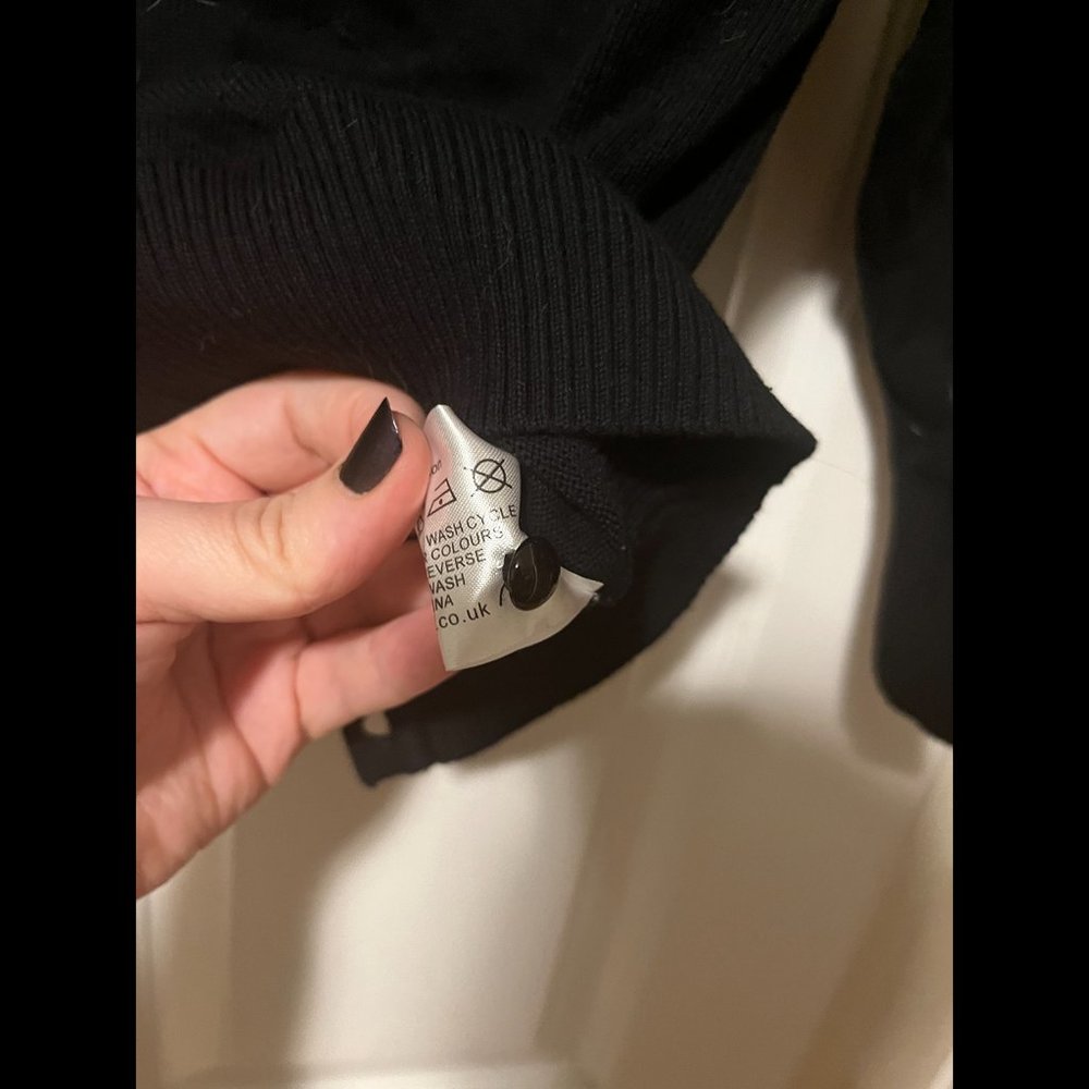 NWT Collectif Lucy Swan Forest Cardigan cropped balck XXS UK 6 - Picture 8 of 8